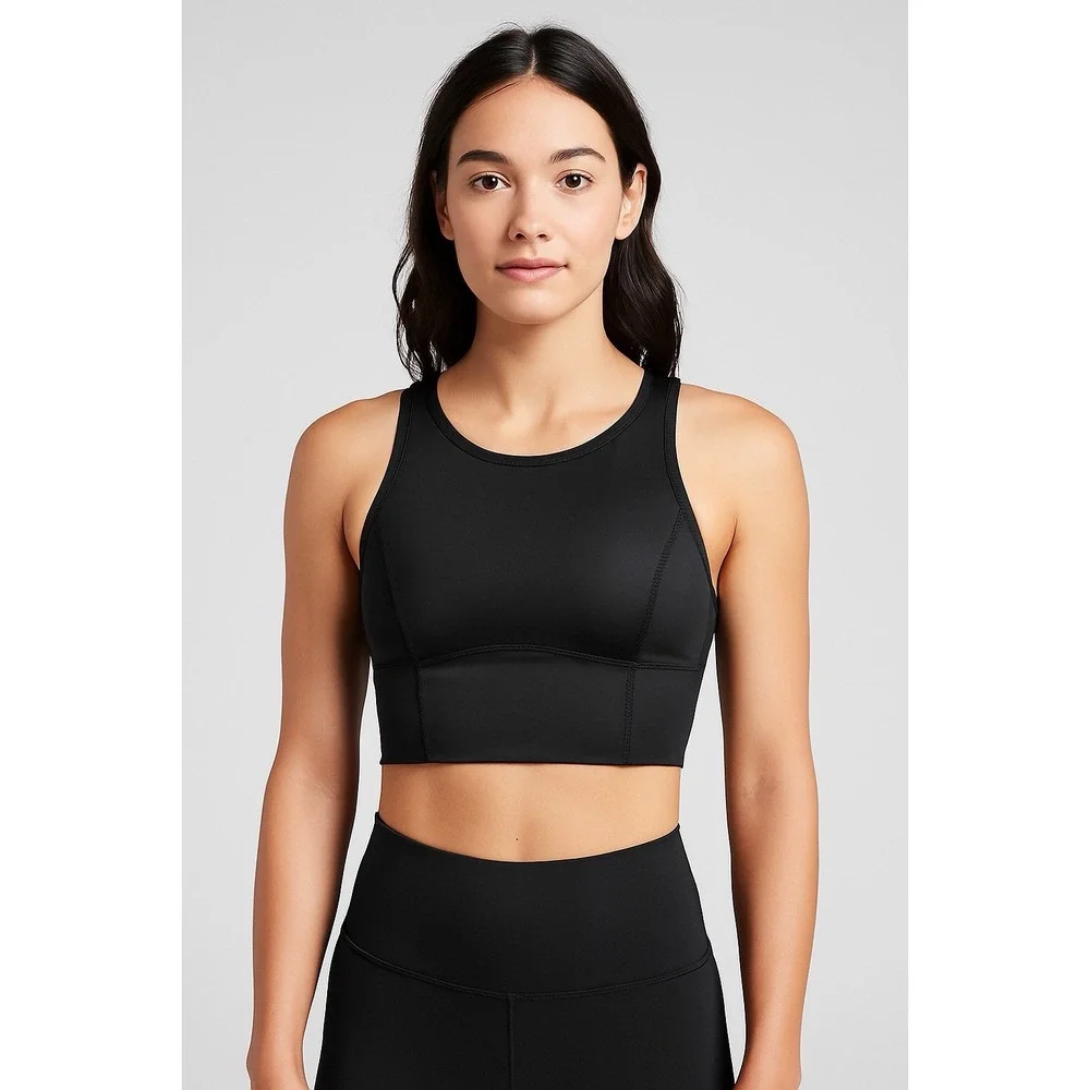 NWT $69 Athleta Gigi Sports Bra Black Size S High Impact Fitness Athletic